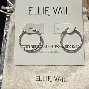 Ellie Vail Silver Hoop Earrings - Stainless Steel